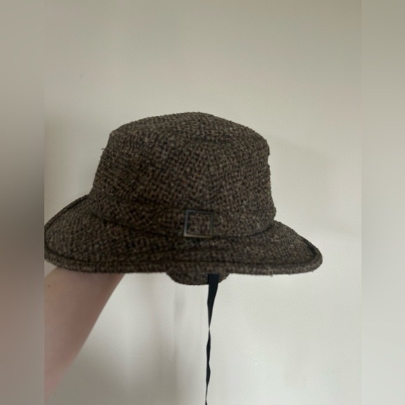 The Tilley Winter Hat Tuckaway Ear Flaps Earlap Wool Tweed Endurables Size 7 3/4 - Picture 2 of 7